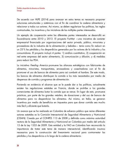 PÉRDIDA Y DESPERDICIO DE ALIMENTOS EN COLOMBIA