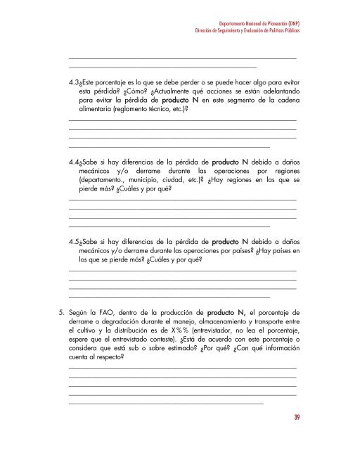 PÉRDIDA Y DESPERDICIO DE ALIMENTOS EN COLOMBIA