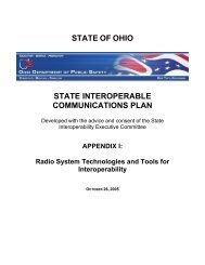 state of ohio state interoperable communications plan