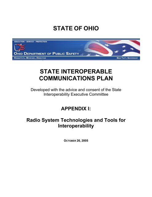 state of ohio state interoperable communications plan