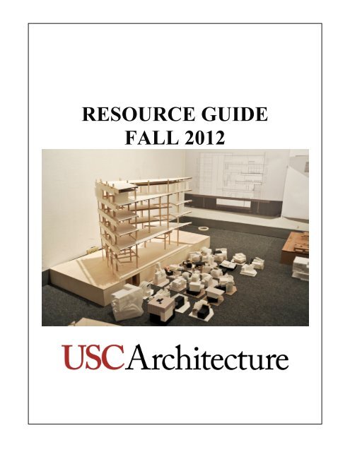 art supplies - USC School of Architecture