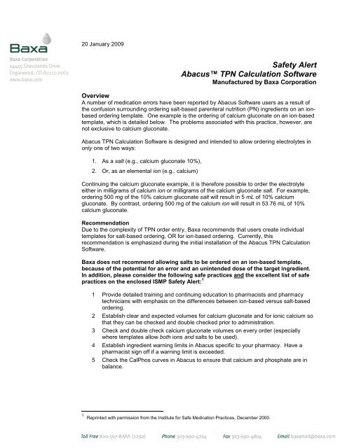 baxa abacus user manual