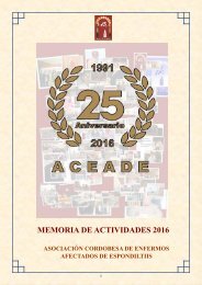 ACEADE Memoria de Actividades 2016