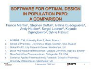 SOFTWARE FOR OPTIMAL DESIGN IN POPULATION PKPD: A ...