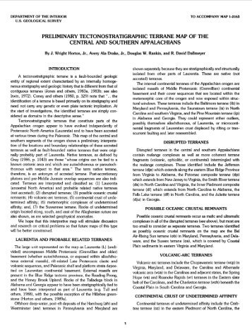 PRELIMINARY TECTONOSTRATIGRAPHIC TERRANE MAP OF ...