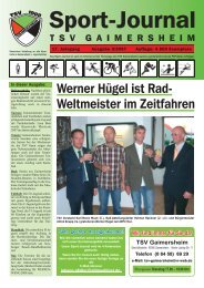 Werner Hügel ist Rad- Weltmeister im Zeitfahren - TSV Gaimersheim