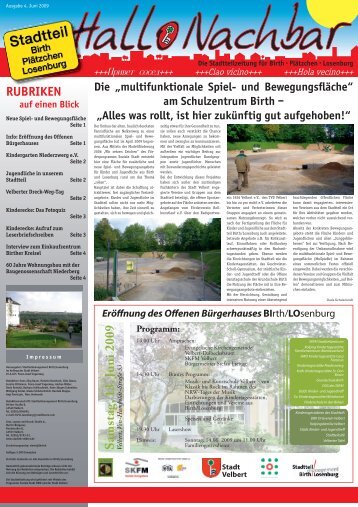 Die Stadtteilzeitung für Birth - Stadt Velbert