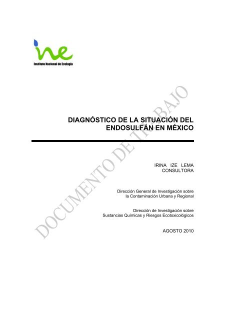 diagnóstico de la situación del endosulfán en méxico