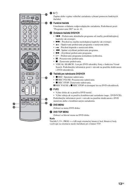 Sony KDL-46X2000 - KDL-46X2000 Istruzioni per l'uso Slovacco