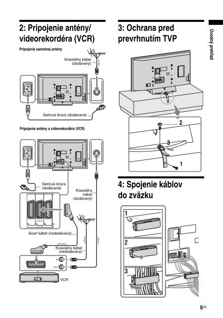 Sony KDL-46X2000 - KDL-46X2000 Istruzioni per l'uso Slovacco