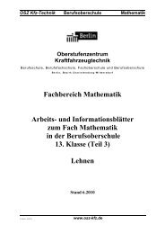 OSZ Kfz-Technik Berufsoberschule Mathematik - Joerg-Lehnen.de