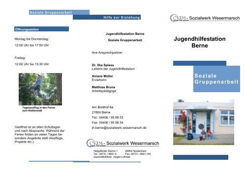 Jugendhilfestation Berne - CVJM-Sozialwerk Wesermarsch