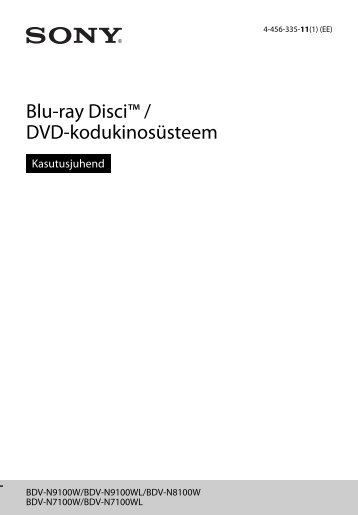 Sony BDV-N7100WL - BDV-N7100WL Mode d'emploi Estonien