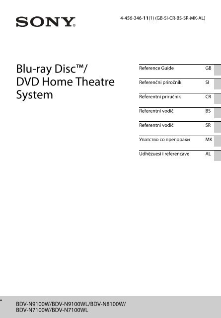 Sony BDV-N7100WL - BDV-N7100WL Guide de r&eacute;f&eacute;rence Albanais