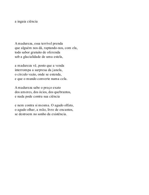 Claro Enigma - Carlos Drummond de Andrade