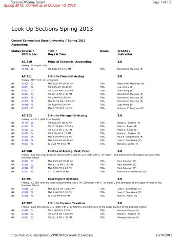 View Spring 2013 Course Offerings in .PDF format - Central ...