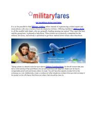 Get Top Military Airfare And Flights