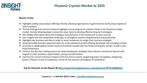 Photonic Crystals Industry Share, Size, Growth & Forecast 2025 |The Insight Partners