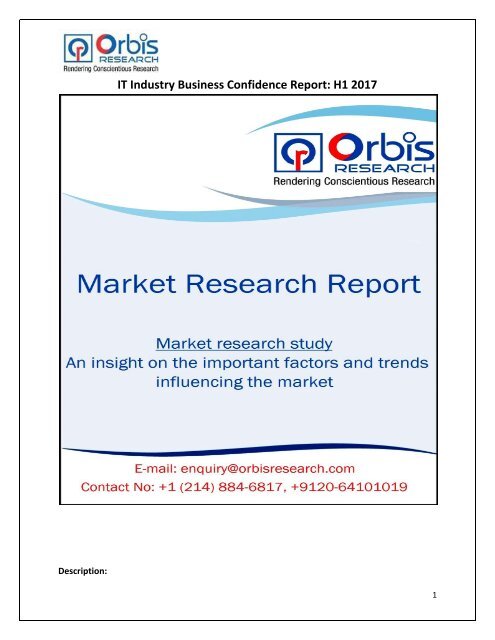 IT Industry Business Confidence Market research Report 2017