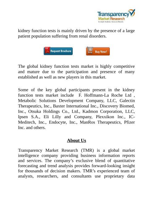 Kidney Function Tests Market