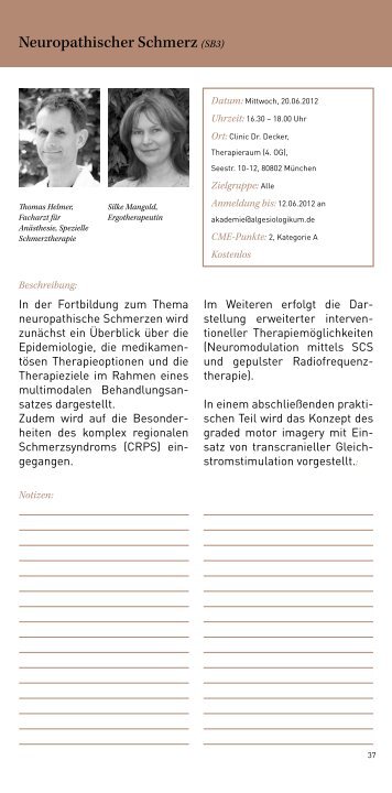 Neuropathischer Schmerz (SB3) - Algesiologikum