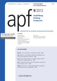 apfZeitschrift für die staatliche und kommunale Verwaltung 9