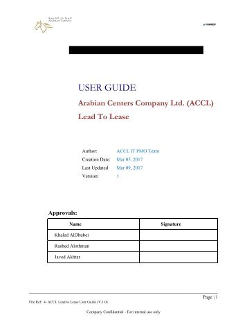 ACCL Lead to Lease User Guide