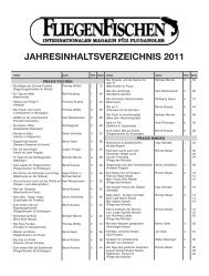 jahresinhaltsverzeichnis 2011 - Fliegenfischen