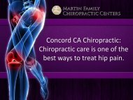 Concord CA Chiropractic: Chiropractic care is one of the best ways to treat hip pain.