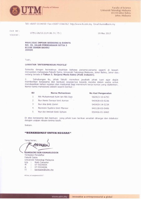 Surat Pengesahan Interview