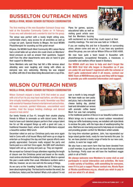 MSWA Bulletin Magazine Autumn 17 