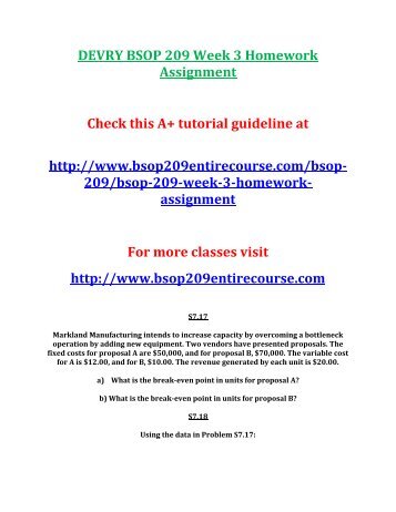 DEVRY BSOP 209 Week 3 Homework Assignment