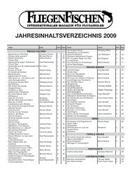 jahresinhaltsverzeichnis 2009 - Fliegenfischen
