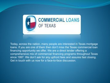 Commercial Mortgage Texas