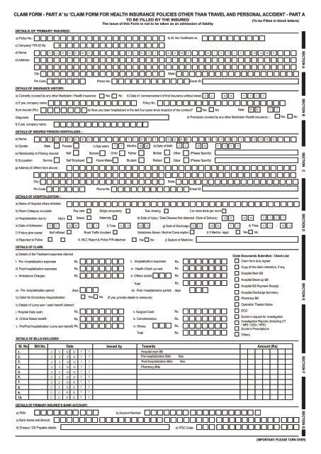 irda-claim-form