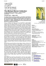 The Michael Werner Collection - Musée d'Art Moderne