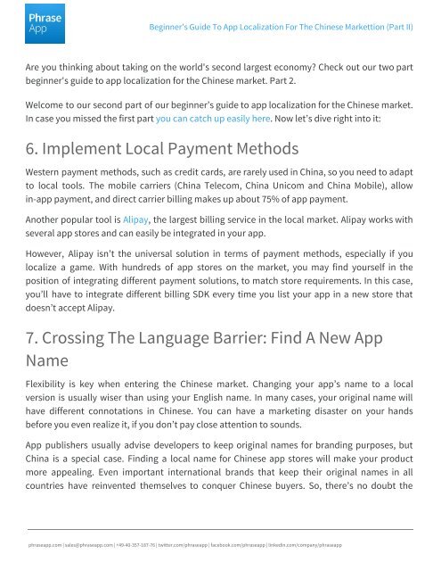 Beginner’s Guide To App Localization For The Chinese Market (Part 2)