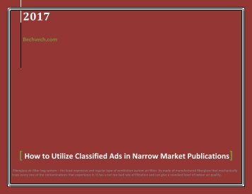 How to Utilize Classified Ads in Narrow Market Publications