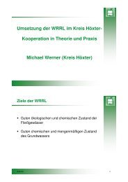 Michael Werner (Kreis Höxter) Umsetzung der WRRL im Kreis ...