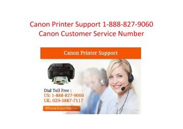 Canon Printer Support 1-888-827-9060 Canon Customer Service Number