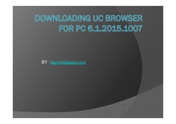 Downloading UC Browser for PC