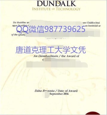 DKIT transcript毕业证使馆认证Q微信987739625唐道克理工学院文凭学历认证Dundalk Institute of Technology