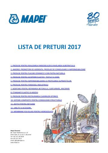 LISTA DE PRETURI MAPEI 2017 03.03