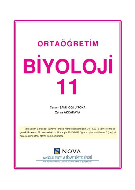 Biyoloji 11 ders kitabı