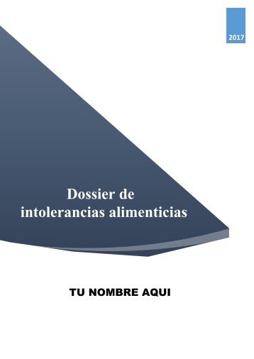 Dossier de intolerancias alimenticias