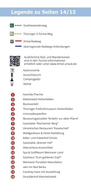 Ilmtal-Bonus-Card Informationsbroschüre mit Akzeptanzstellen