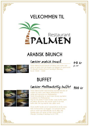 Restaurant Palmen Menukort