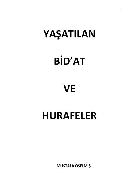 YAŞATILAN-BİDAT-VE-HURAFELER