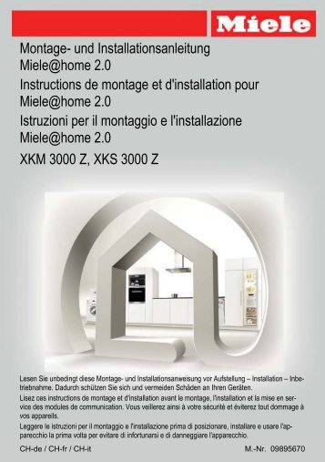 Miele XGW 3000 - Notice de montage