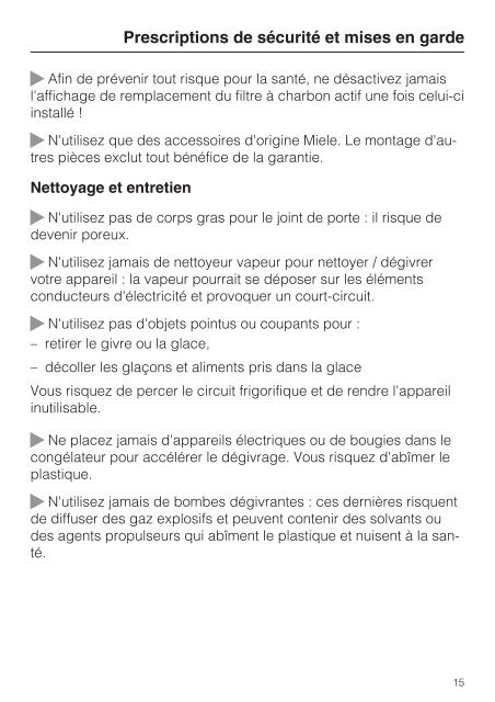 Miele KFN 29133 D edt/cs - Mode d'emploi et instructions de montage